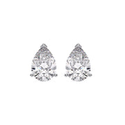 Premium 1.00 Ct Pear Shaped Lab Diamond Stud Earrings | Lustrous F-VS Shine
