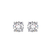 Premium 0.75 Ct Round Solitaire Lab Diamond Stud Earrings â€“ F-VS