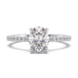 Luna Bloom Solitaire Ring