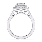 Magnificent 1.50 Ct Emerald Cut Lab Diamond Split Prong Ring
