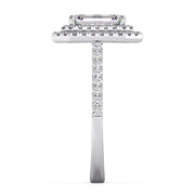 Magnificent 1.50 Ct Emerald Cut Lab Diamond Split Prong Ring