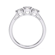 Classic 3-Stone Round Lab Diamond Elegant Trilogy Ring