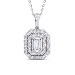 Celestara Twin Halo Pendant