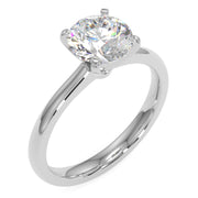 1.50 CT Round Lab Grown Diamond Solitaire Ring - F-VS | Classic Claw-Prong Setting | 14K/18K/9K Gold & Platinum