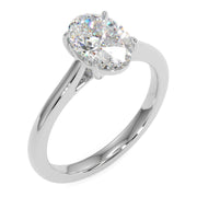 1.50 Ct Oval Lab Grown Diamond Solitaire Ring â€“ F VS Fancy Cut