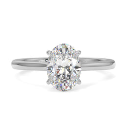 1.50 Ct Oval Lab Grown Diamond Solitaire Ring â€“ F VS Fancy Cut
