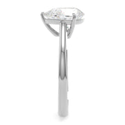 1.00 Ct Pear Shape Lab Grown Diamond Claw Prong Solitaire Ring â€“ F-VS