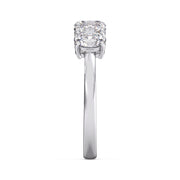 Graceful 0.20 Ct Oval Lab Diamond Five Stone Ring â€“ F-VS