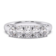 Graceful 0.20 Ct Oval Lab Diamond Five Stone Ring â€“ F-VS