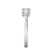 Regal 0.20 Ct Emerald Cut Lab Diamond Five Stone Ring â€“ F-VS