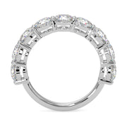 Classic 0.30 Ct Round Lab Diamond Half Eternity Band Ring - F-VS