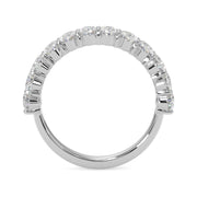 Delicate Oval Lab Diamond Half Eternity Band â€“ 0.10 Ct F-VS