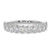 Delicate Oval Lab Diamond Half Eternity Band â€“ 0.10 Ct F-VS
