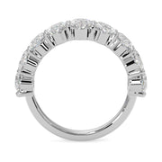 Premium 0.30 Ct Oval Lab Diamond Half Eternity Band - F-VS