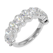 Premium 0.30 Ct Oval Lab Diamond Half Eternity Band - F-VS