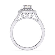 Elegant 1.00 Ct Emerald Cut Lab Diamond PavÃ© Prong Ring