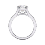2.00 Ct Round Lab Grown Diamond Split PavÃ© Claw Prong Ring | F-VS Brilliant