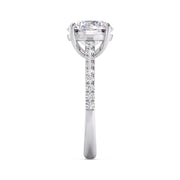 2.00 Ct Round Lab Grown Diamond Split PavÃ© Claw Prong Ring | F-VS Brilliant