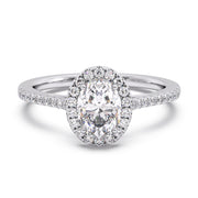 Delicate 0.75 Ct Oval Lab Diamond Split Prong Solitaire Ring â€“ F-VS White