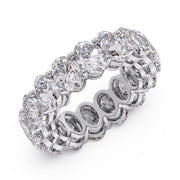 Glamorous 0.30 Ct Oval Lab Diamond Full Eternity Band - F-VS